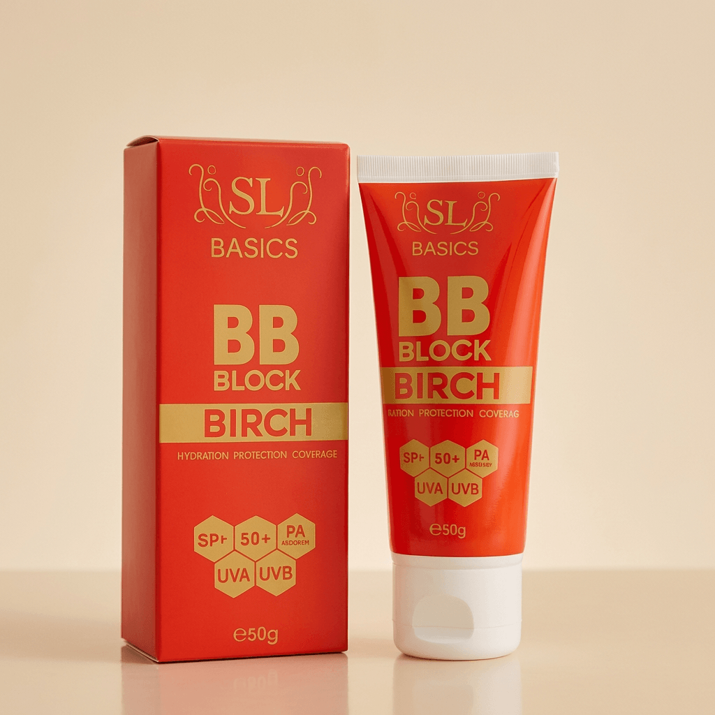 SL Basics BB Block SPF 50+ Tinted Sunscreen– Hydrating BB Cream with Vitamin E & Lotus Extract Zenvixo