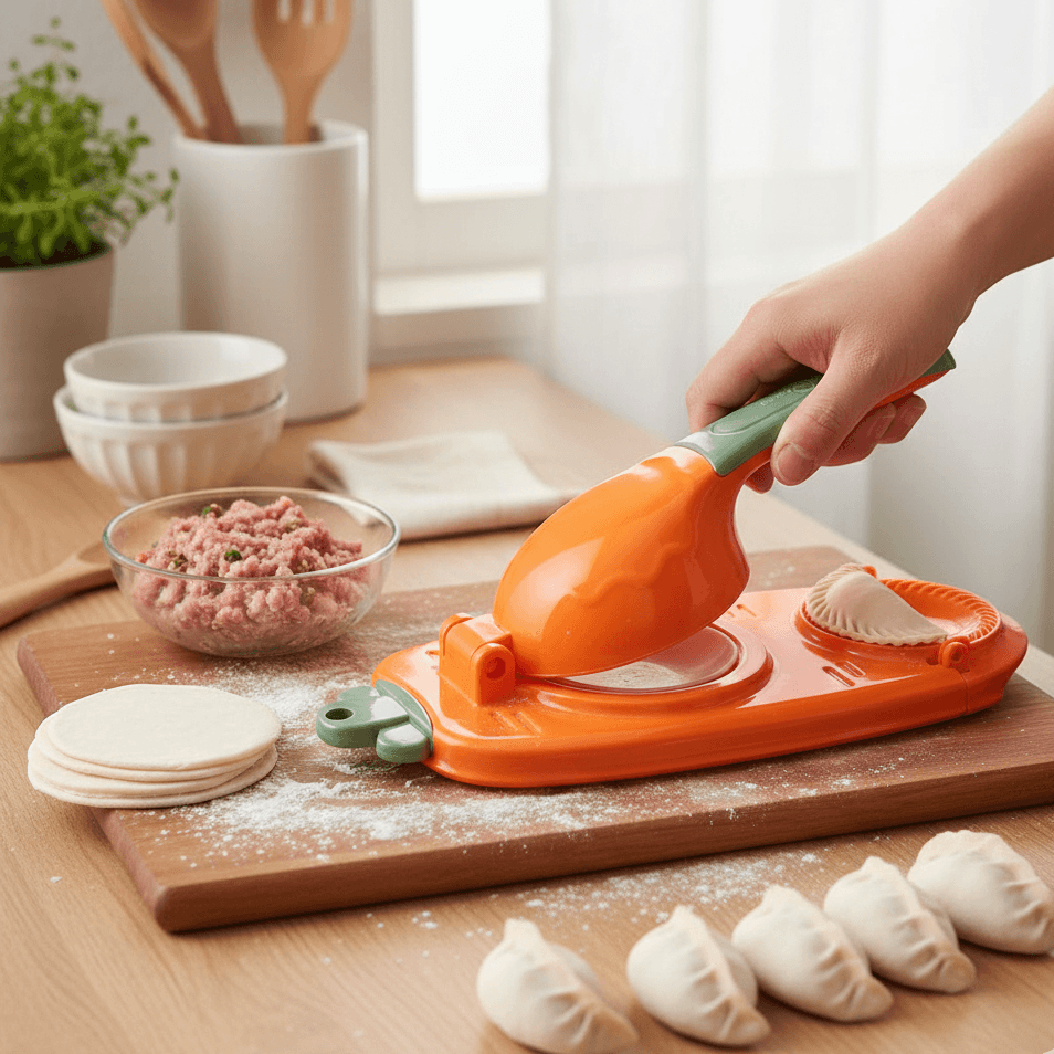 New Design 2-in-1 Dumpling Maker | China Made Easy Dumpling Press & Wrapper Cutter