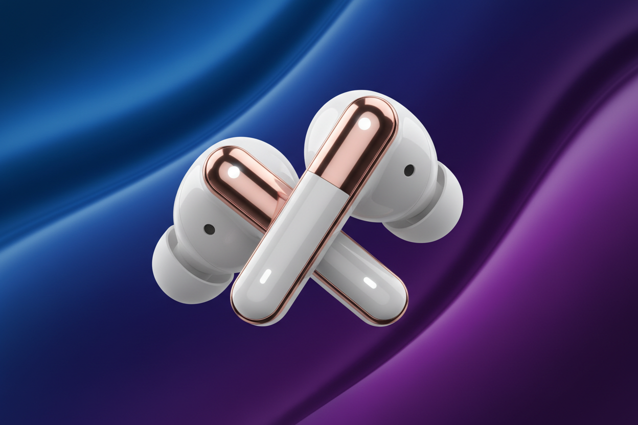 generate image of catchy earbuds