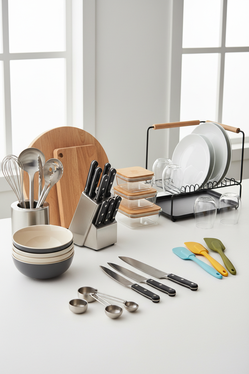 generate image of kithen accessories collection with 1500 x 1800 pixel